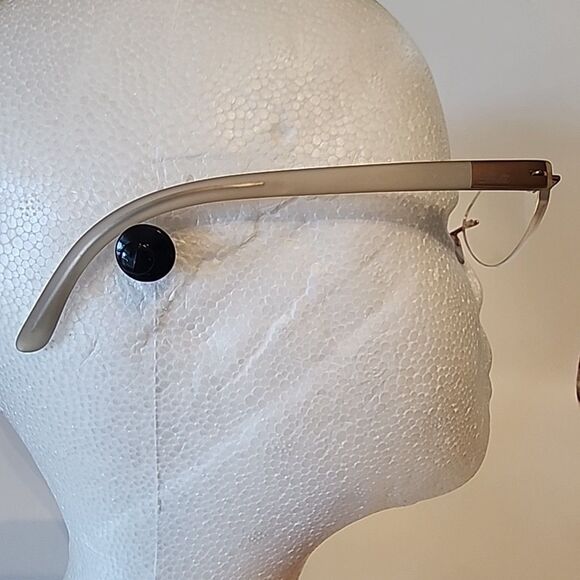 SILHOUETTE 7608 40 6057 17-140 Rimless Pink Beige Eyeglass Frame Plastic Oval - Picture 4 of 8